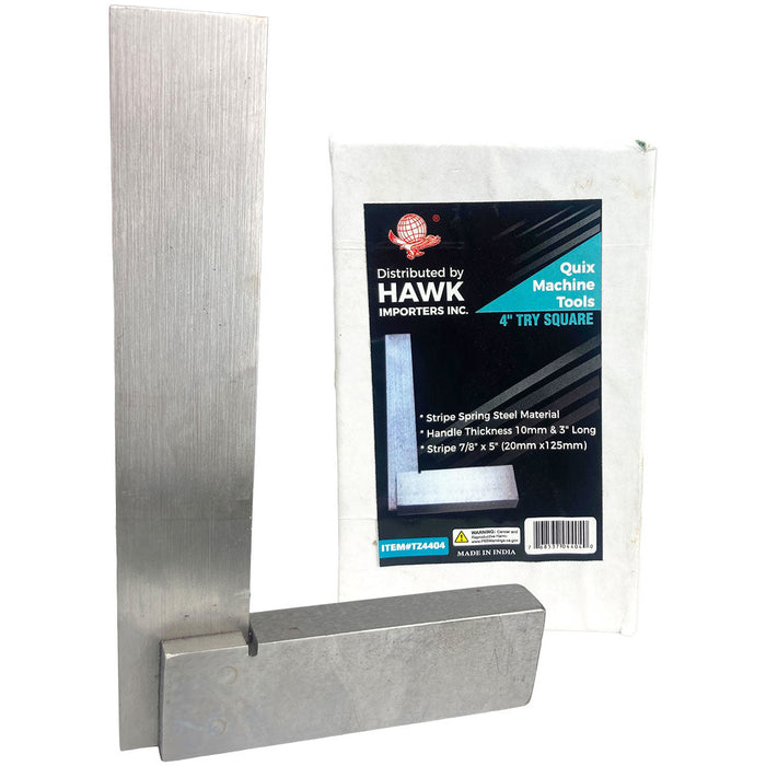 4" Machinist Square - TZ01-04404 - ToolUSA