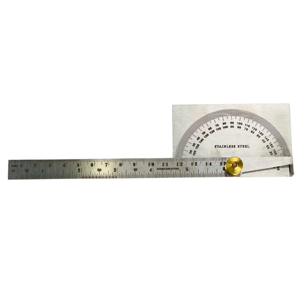 Stainless Steel Protractor with Ruler - TM-12000 – ToolUSA
