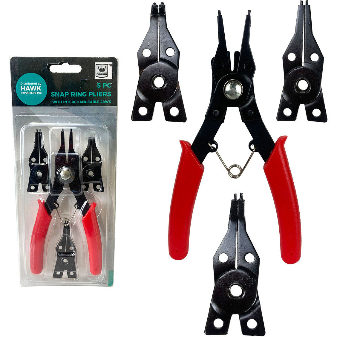 4 Piece Snap Ring Pliers Set (Pack of: 1) - TP3804 - ToolUSA
