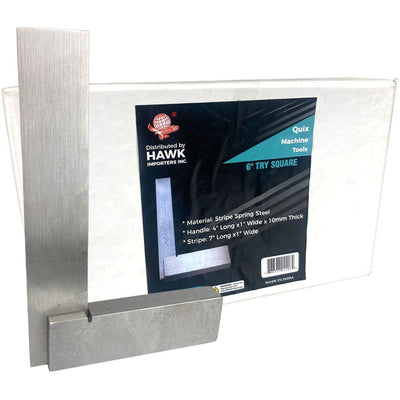 6 x 3 Inch Carbon Steel Machinist Try Square - TZ01-04406 - ToolUSA