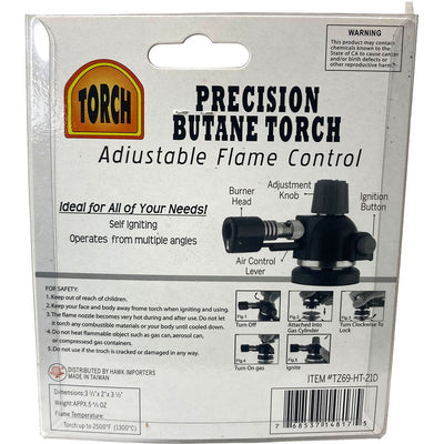 Precision Burner Torch - TZ69-HT-21D - ToolUSA