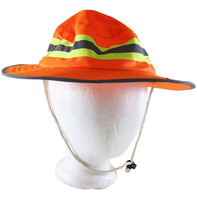 Adjustable Safety Bonney Hat, Orange - SF-HAT-RND - ToolUSA