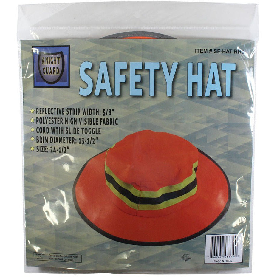 Adjustable Safety Bonney Hat, Orange - SF-HAT-RND - ToolUSA