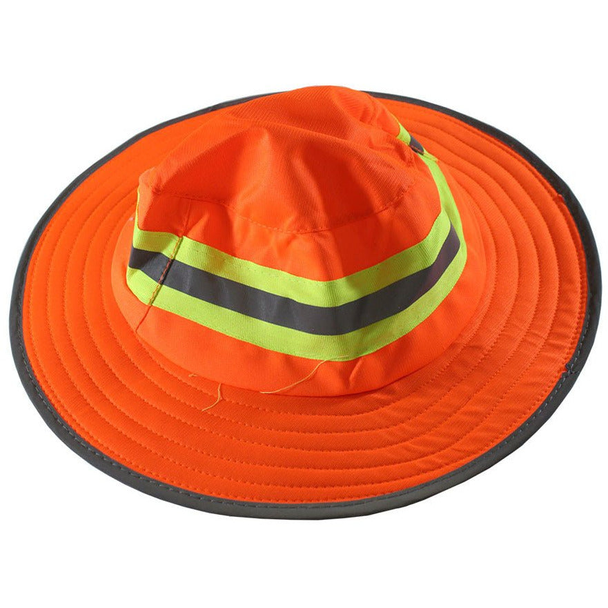 Adjustable Safety Bonney Hat, Orange - SF-HAT-RND - ToolUSA