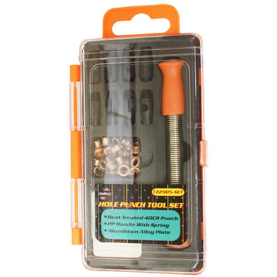 All In One Hole Punch Tool Set With Plastic Hinged Storage Box - TZ2905-SET - ToolUSA