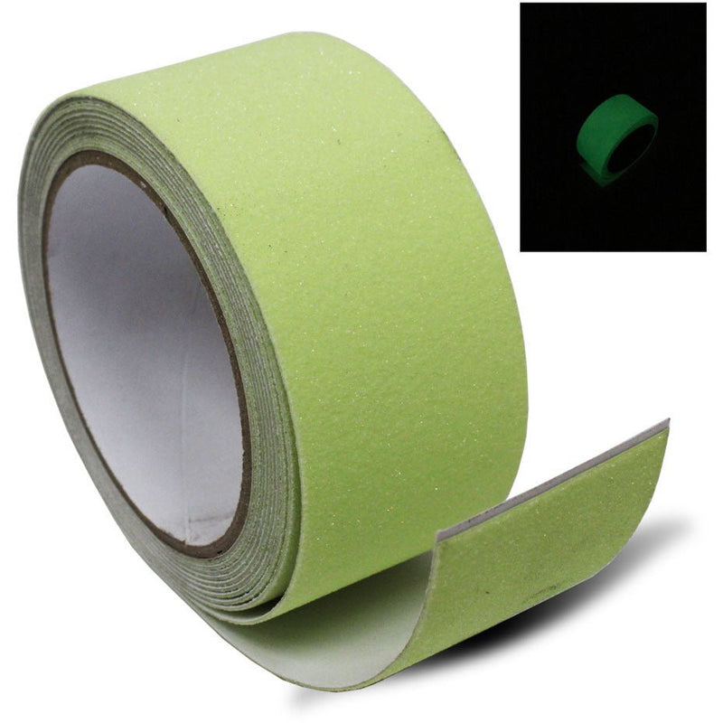 Anti-Slip Glowing Self-Adhesive Tape - 9 Foot x 2 Inch - TAP-GLOW-010 - ToolUSA