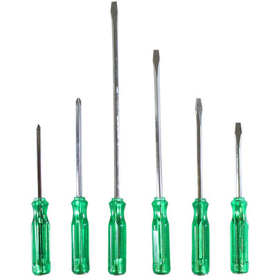 ARTESIA TOOL COMPANY: 6 Piece "Go Through" Screwdriver Set-Phillips And Slotted - PS-13100 - ToolUSA