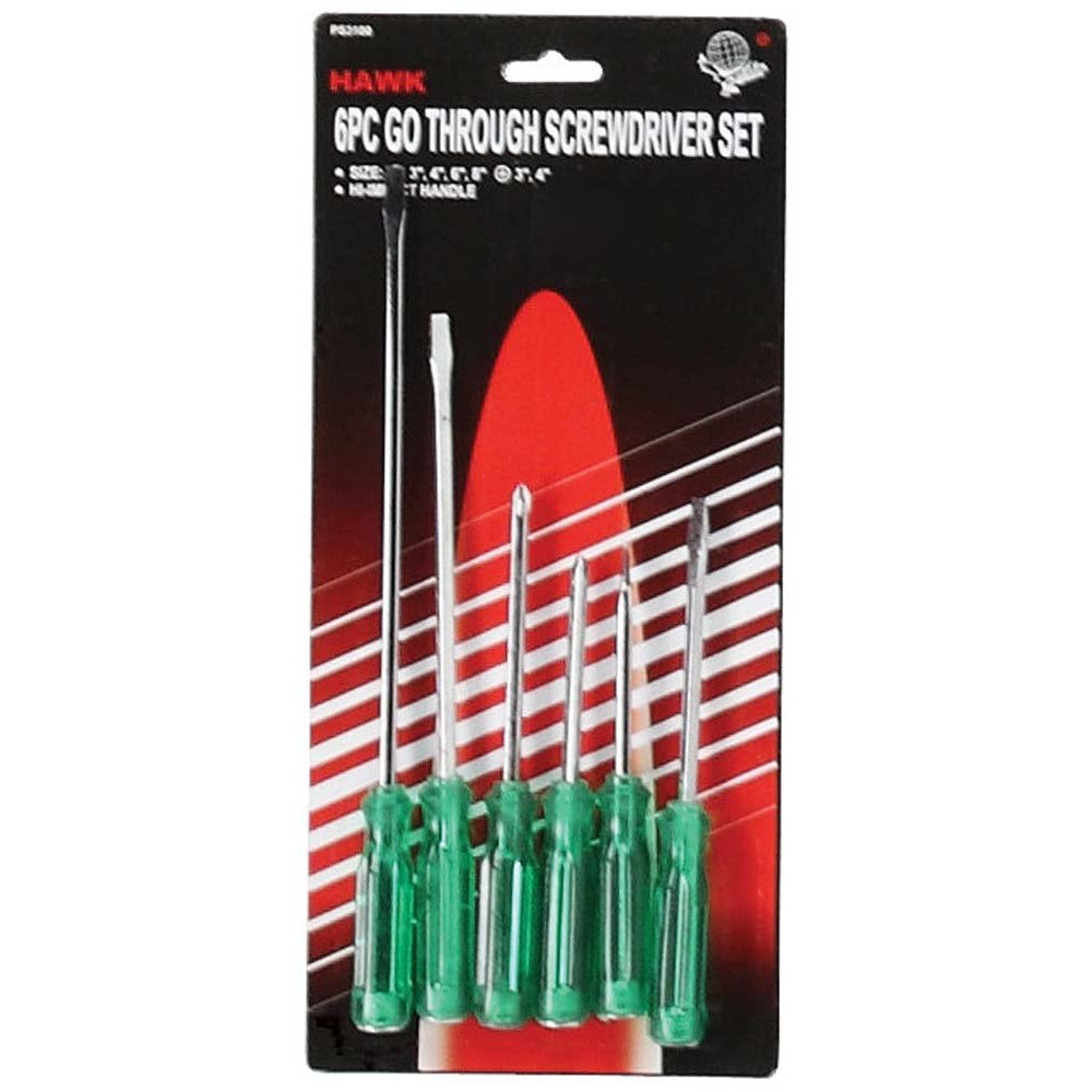 ARTESIA TOOL COMPANY: 6 Piece "Go Through" Screwdriver Set-Phillips And Slotted - PS-13100 - ToolUSA