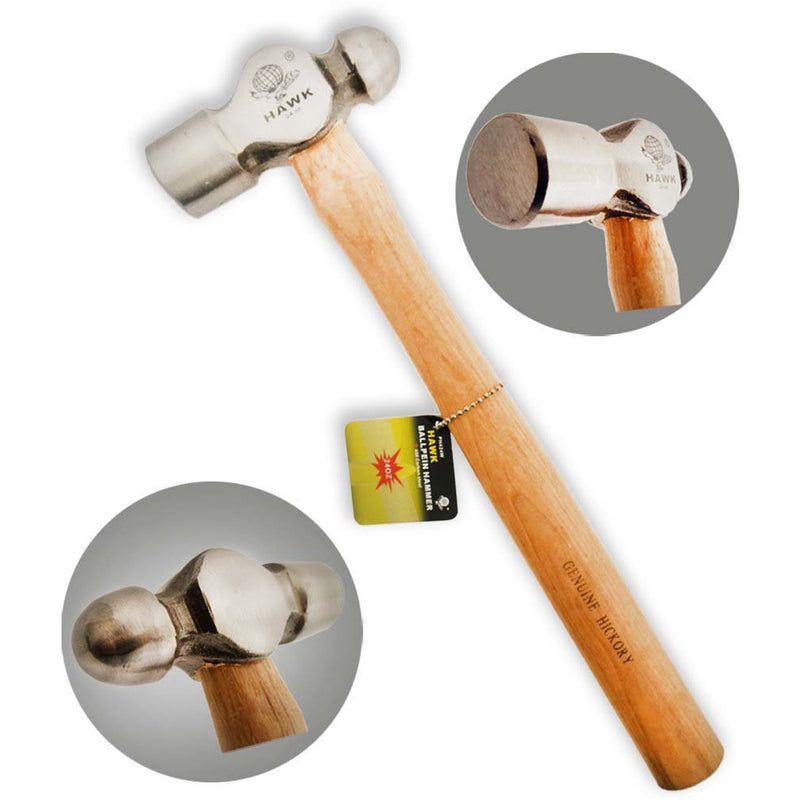 Ball Pein Hammer With Genuine Hickory Handle - ToolUSA
