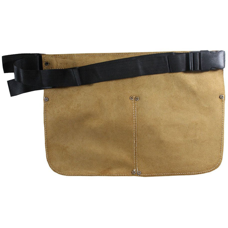 Beige Split Leather Tool Apron with 2 Pockets & a Quick Release Buckle - AS2020 - ToolUSA