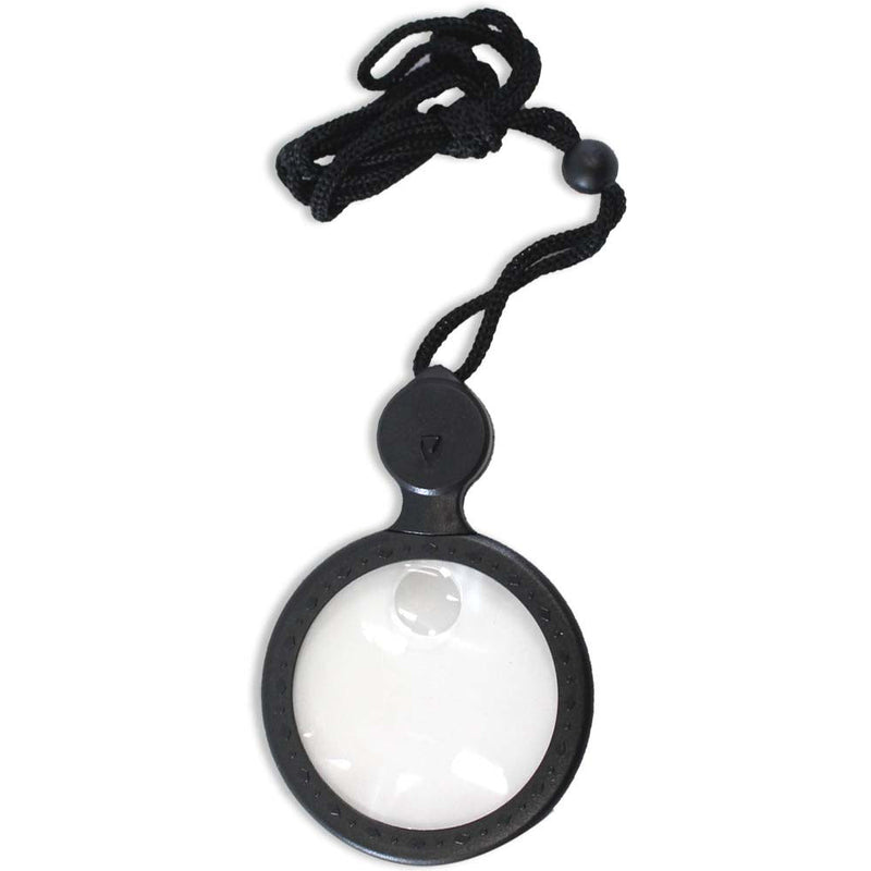 Black Frame LED Magnifier with Lanyard - CR-90115 - ToolUSA