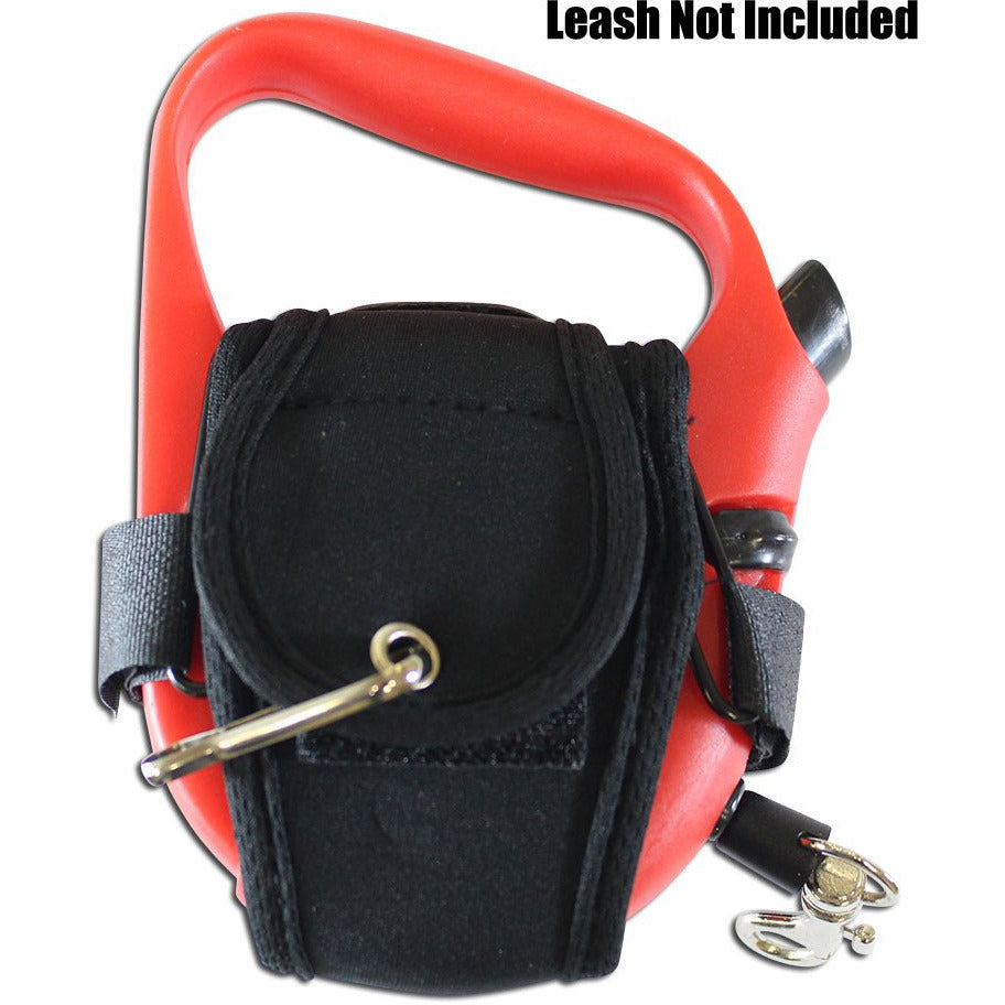 Black Neoprene Belt-Worn Holder for Retractable Leash - B-2300BLACK - ToolUSA