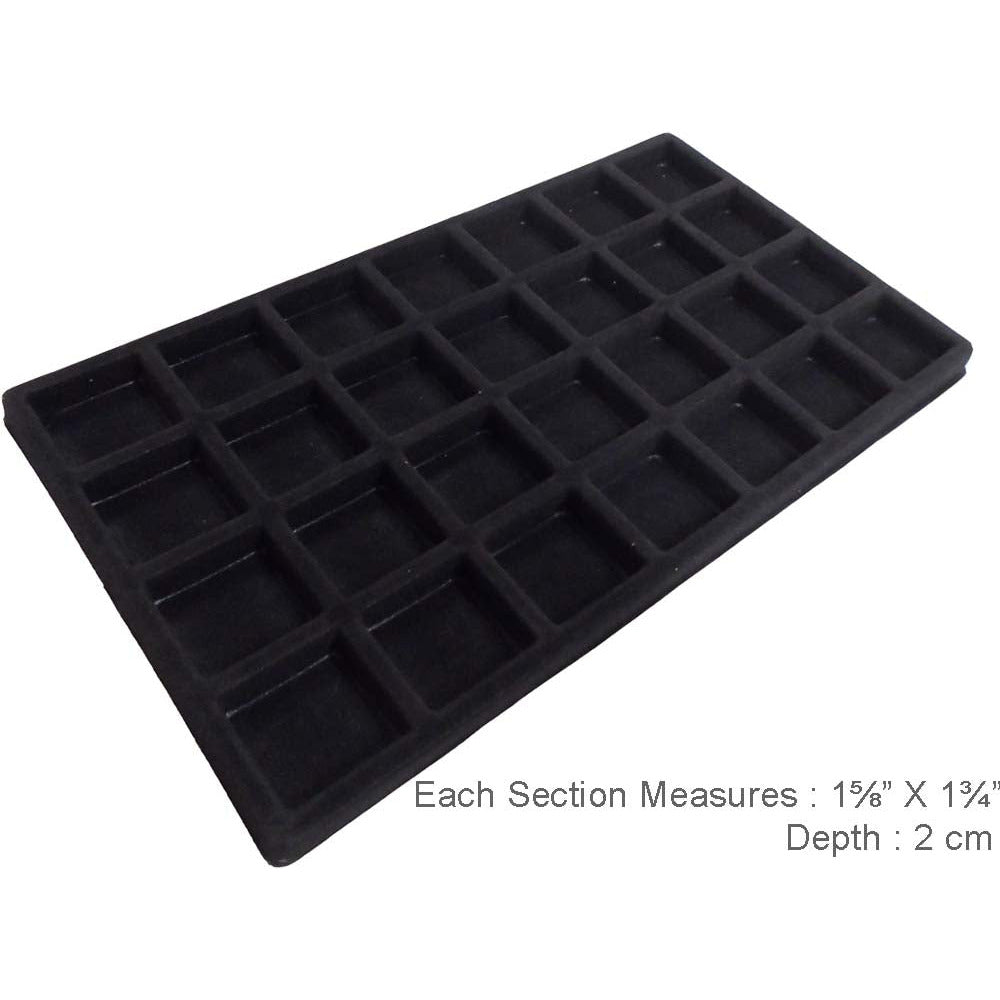 Black Plastic Insert with 28 Compartments (Pack of: 2) - TJ05-24282-Z02 - ToolUSA