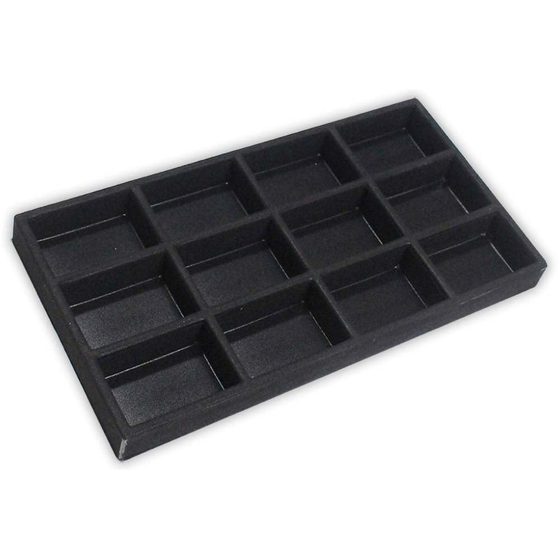 Black Plastic Tray Insert with 12 Compartments (Pack of: 2) - TJ05-24122-Z02 - ToolUSA