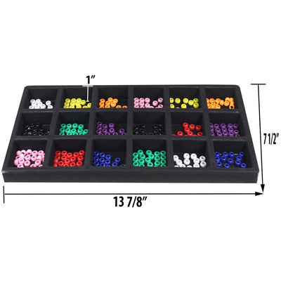 Black Tray Insert - 18 Sections (Pack of: 2) - TJ05-24182-Z02 - ToolUSA
