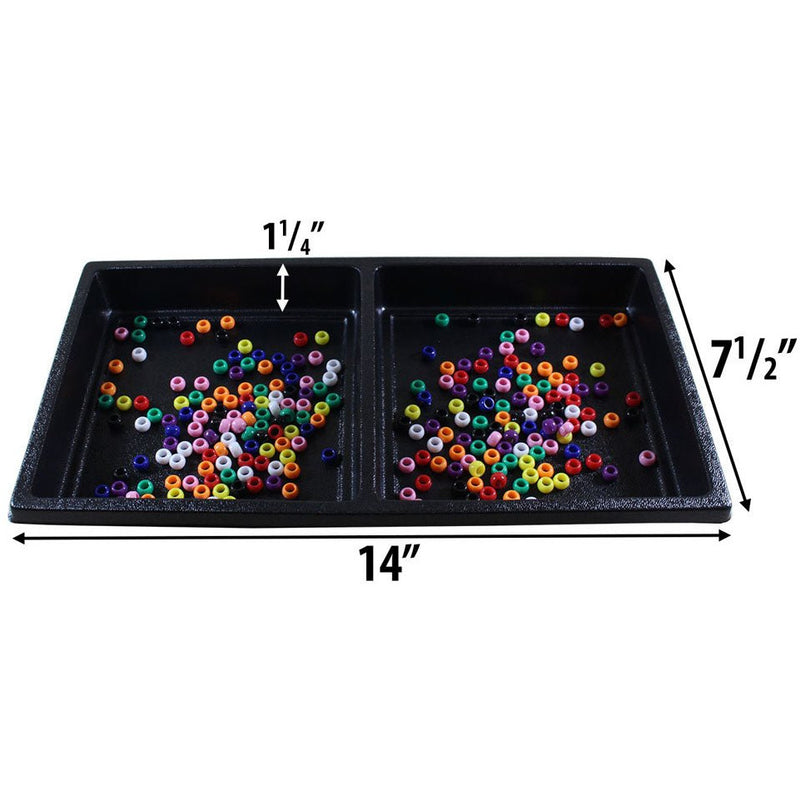 Black Tray Insert With 2 Sections (Pack of: 2) - TJ-91195-Z02 - ToolUSA