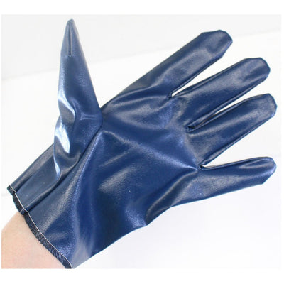 Blue Nitrile Men's Gloves with Cotton Lining - Extra Large (Pack of: 12) - GL-11000-Z12 - ToolUSA