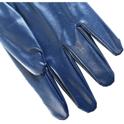 Blue Nitrile Men's Gloves with Cotton Lining - Extra Large (Pack of: 12) - GL-11000-Z12 - ToolUSA
