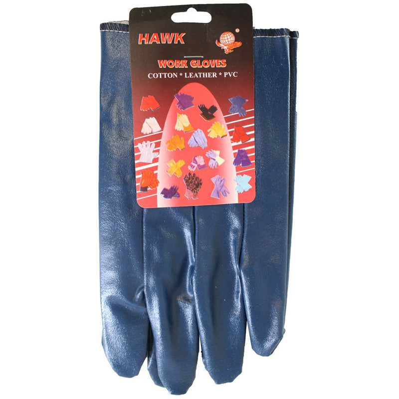 Blue Nitrile Men's Gloves with Cotton Lining - Extra Large (Pack of: 12) - GL-11000-Z12 - ToolUSA