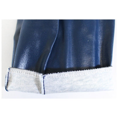 Blue Nitrile Men's Gloves with Cotton Lining - Extra Large (Pack of: 12) - GL-11000-Z12 - ToolUSA