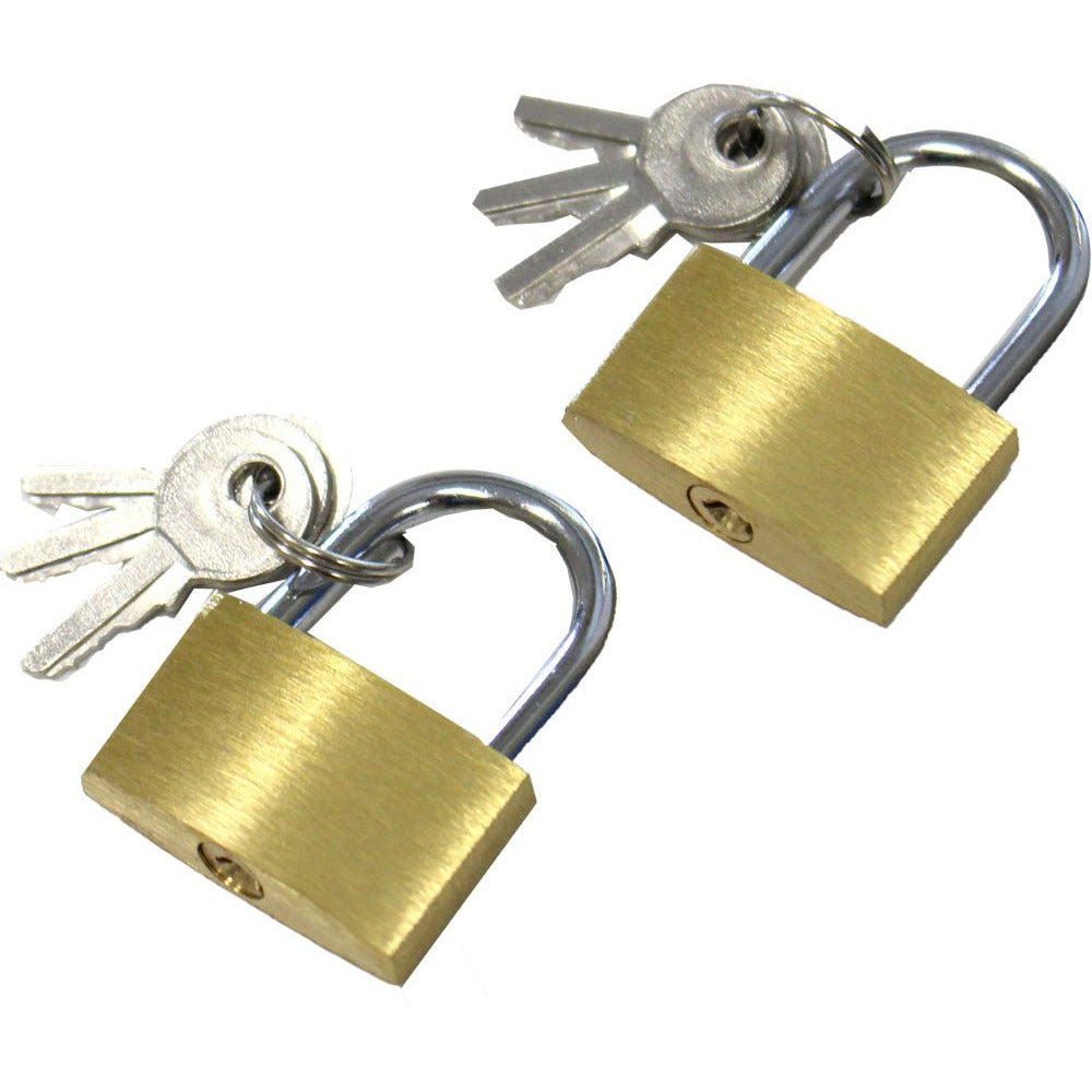 Brass Lock 2 Piece Set Size 1 1/4 Inch (32mm) With Matching Keys - LOCK-27303 - ToolUSA