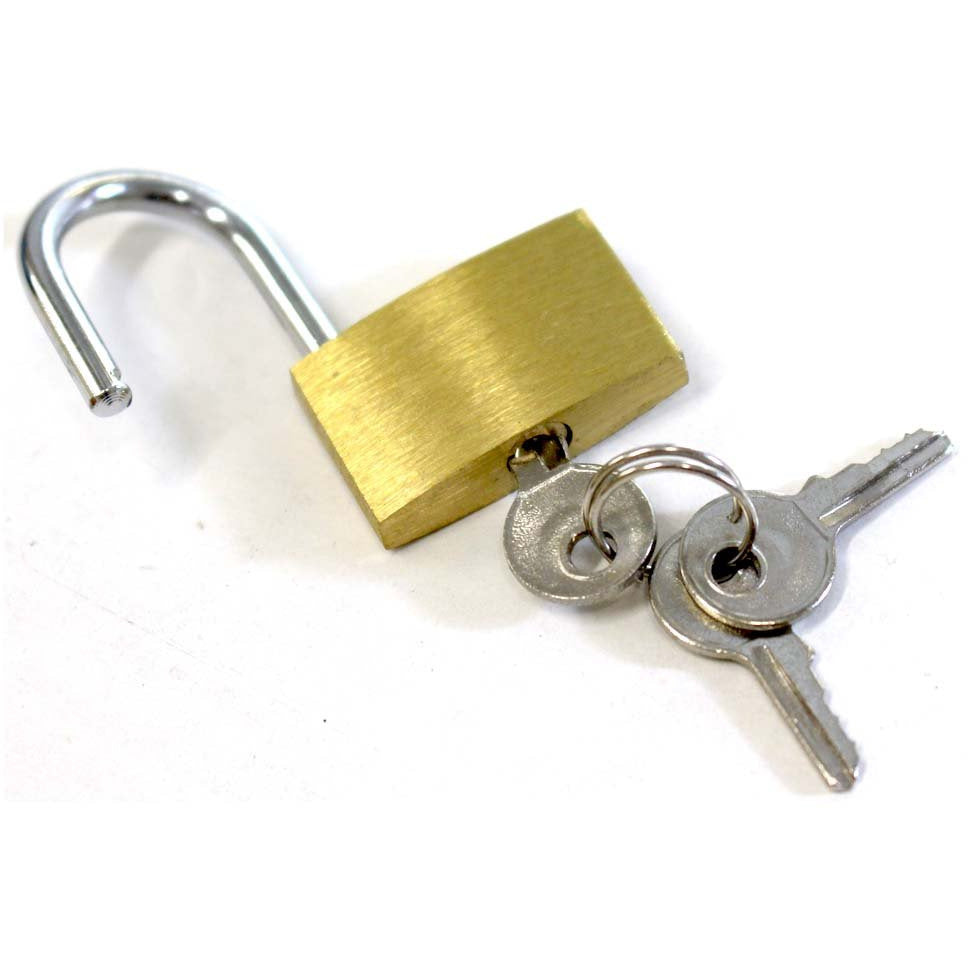 Brass Lock 2 Piece Set Size 1 1/4 Inch (32mm) With Matching Keys - LOCK-27303 - ToolUSA