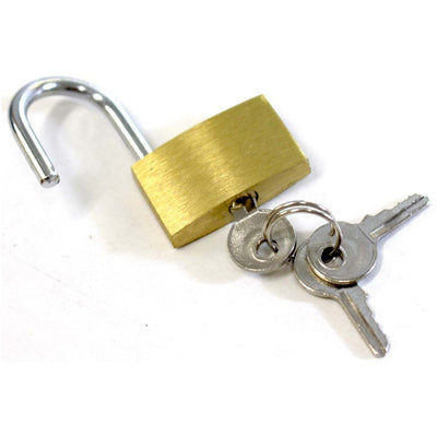 Brass Lock 2 Piece Set Size 1 1/4 Inch (32mm) With Matching Keys - LOCK-27303 - ToolUSA