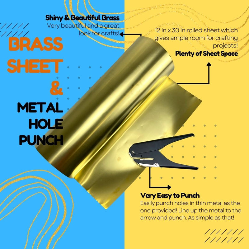 Brass Metal Roll Sheet with Hole Punch - KIT-HH-57502 - ToolUSA