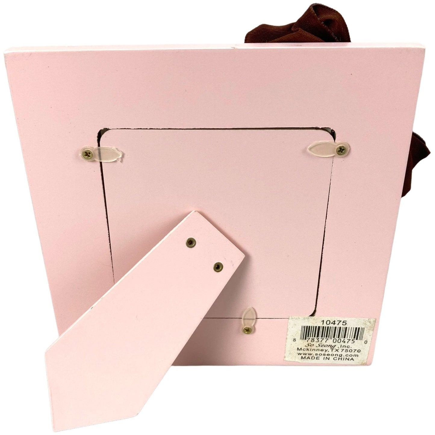 Brown and Pink Striped Wooden Photo Frame, 6 x 6 Inches - HH-WF-10475 - ToolUSA