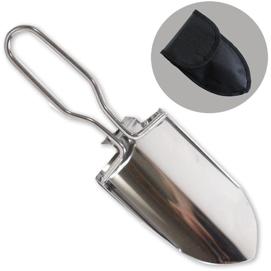 Camping Stainless Steel Folding Shovel - TC750-PKT-YX - ToolUSA