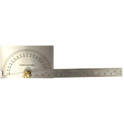 CARPENTER'S STAINLESS STEEL PROTRACTOR ANGLE - TM-91300 - ToolUSA