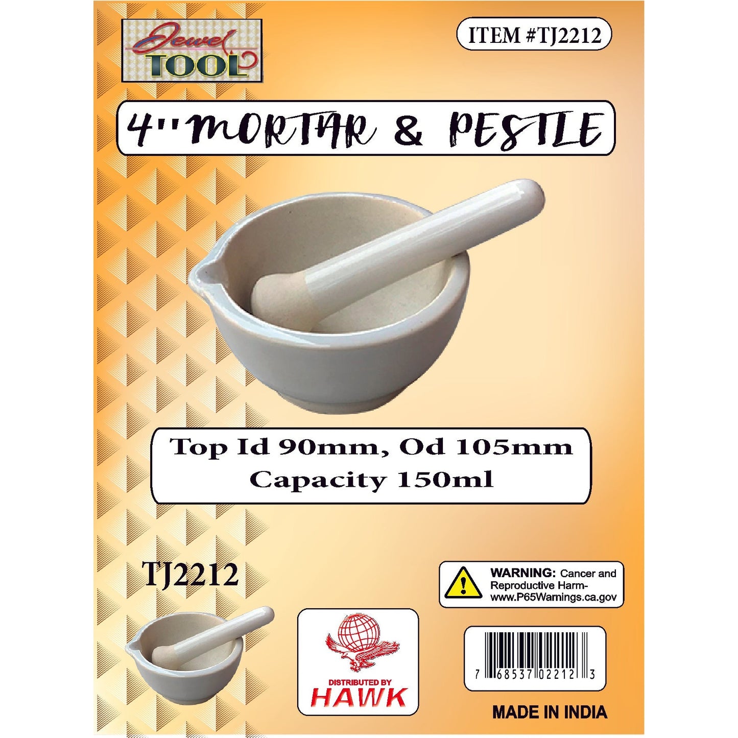 Ceramic Bowl and Pestle - TJ01-02212 - ToolUSA