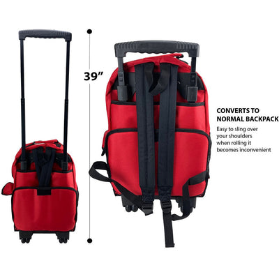 Children's Red & Black Backpack on Wheels - AP701-1317 - ToolUSA