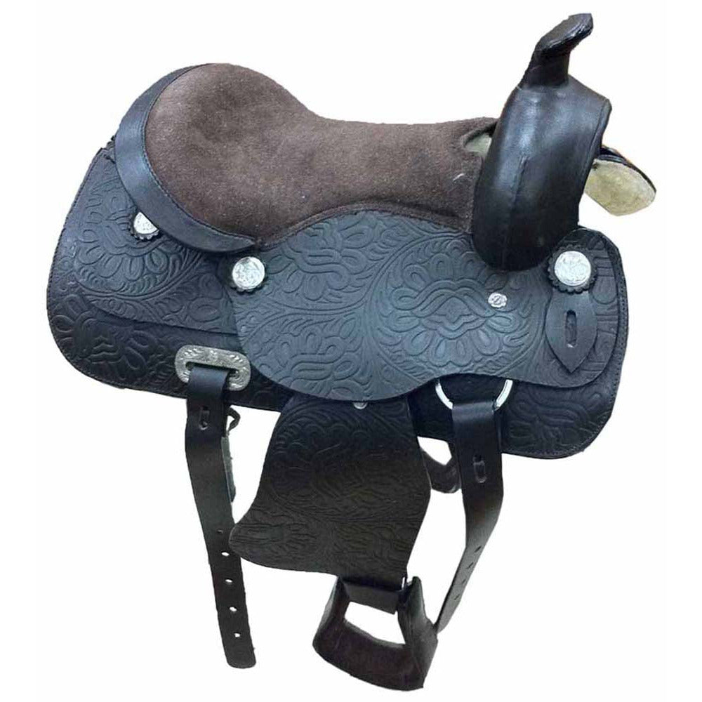 Chocolate Brown Dyed Leather Saddle - 16" Size - SD1-16687-IQ - ToolUSA
