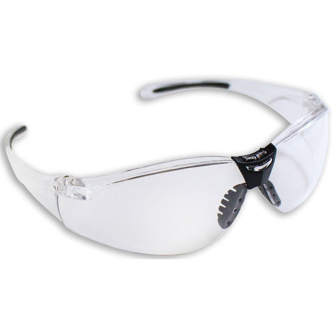 Clear High Impact Safety Glasses | Side Shields, Anti-Fog Coating, UV Protection, ANSI approved - EY5P - ToolUSA