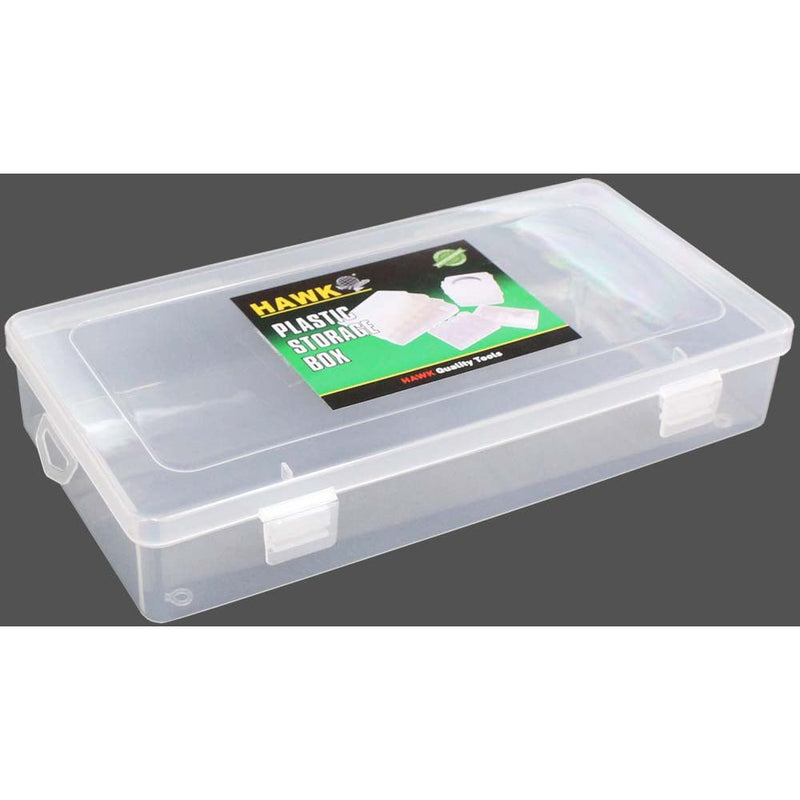 Clear Plastic Box With Snap-down Clips And Plastic Hinges On Lid - TJ-48815 - ToolUSA
