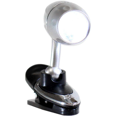 Clip On Swivel Light - Attach to Book, Hat Brim - 1 Bright LED Bulb (Pack of: 2) - FL-19202-Z02 - ToolUSA