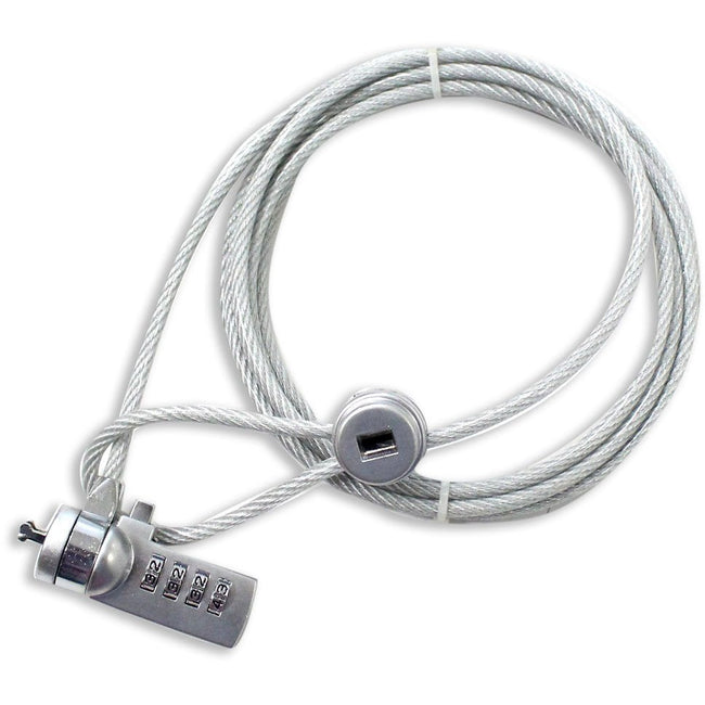 Computer Lock With 4 Digit Combination & Steel Cable - LOCK-07332 - ToolUSA