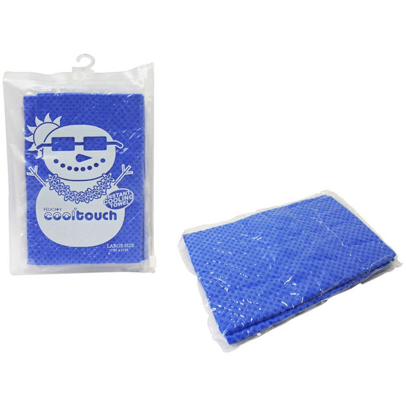 Cool Touch Instant Cooling Towel | Blue Color | 17 x 13" - Pack of 2 (Pack of: 2) - LE-47358-Z02 - ToolUSA