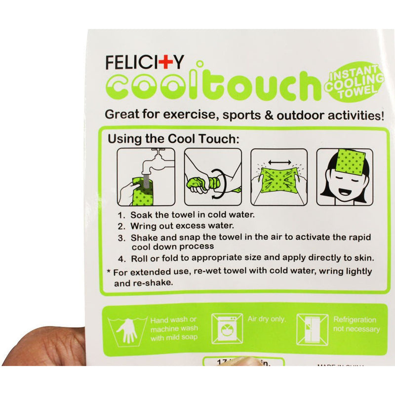 Cool Touch Instant Cooling Towel | Blue Color | 17 x 13" - Pack of 2 (Pack of: 2) - LE-47358-Z02 - ToolUSA