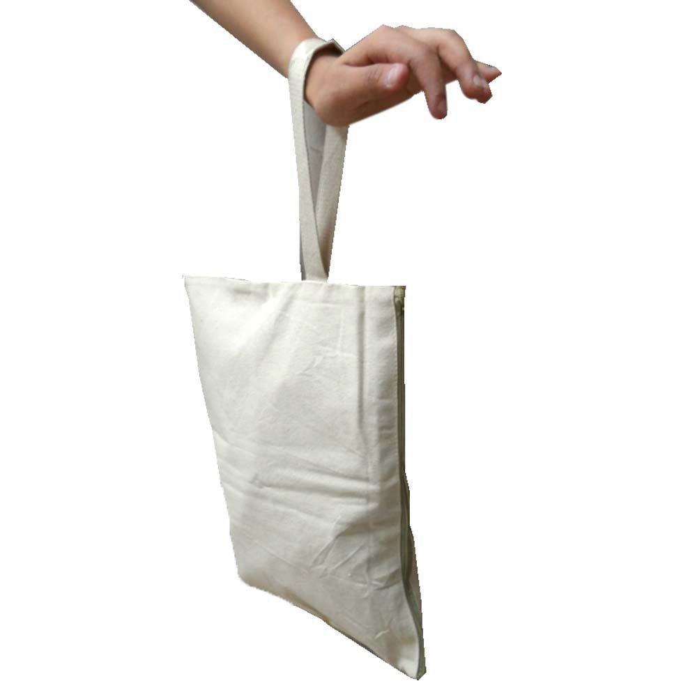 Cotton Canvas Zipper Bag with Handle Strap - AB-70012 - ToolUSA