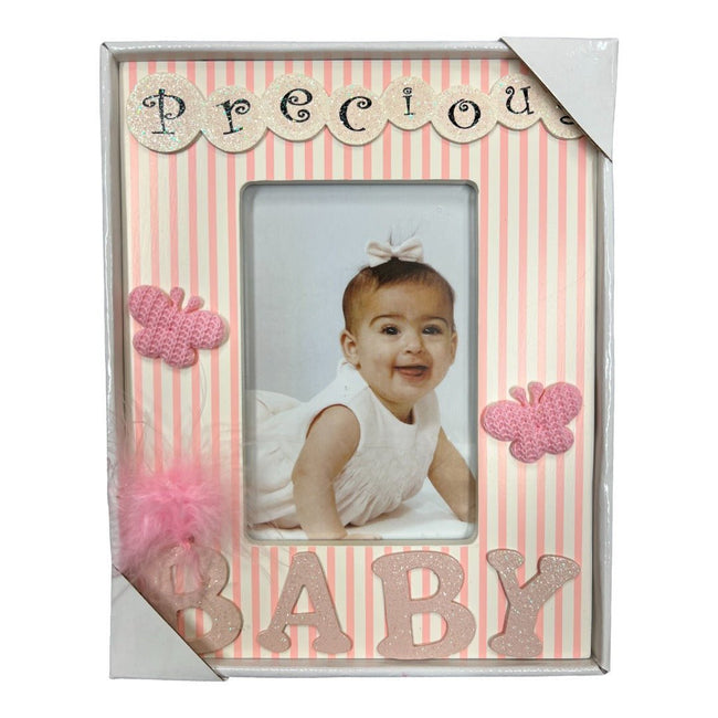 Decorative Baby Girl Picture Frame, 7x9 Inch - HH-WF-10277 - ToolUSA