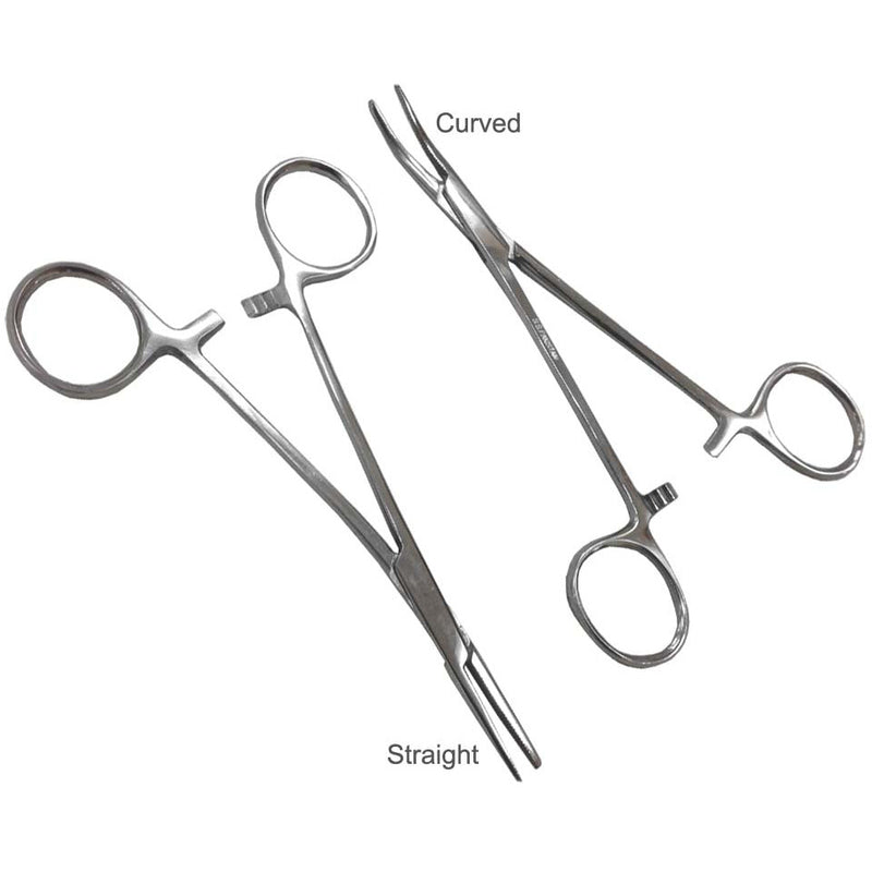 Deluxe 5-inch Stainless Steel Hemostat Set - Curved & Straight - KIT-S3251 - ToolUSA