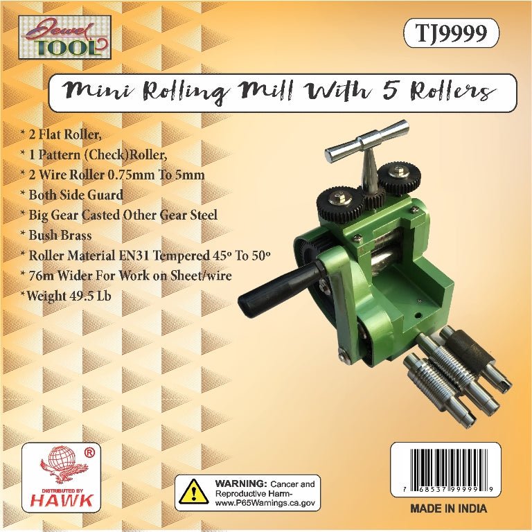 Deluxe Rolling Machine, 3 Rollers - TJ06-99999 - ToolUSA