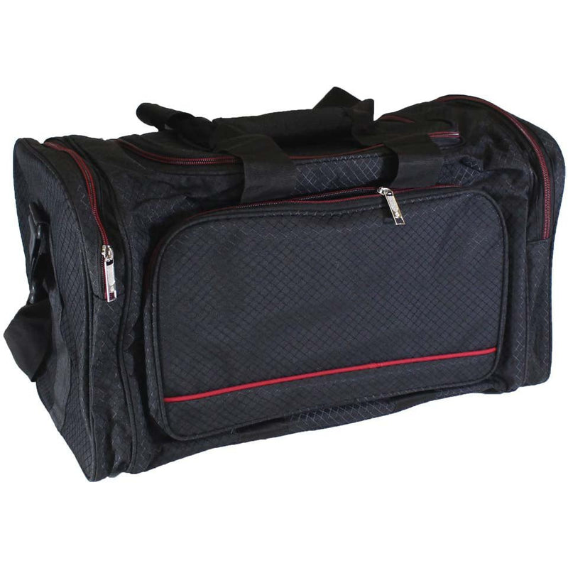 Diamond Pattern Black Zipper Bag with 4 Large Compartments - AB-44112 - ToolUSA