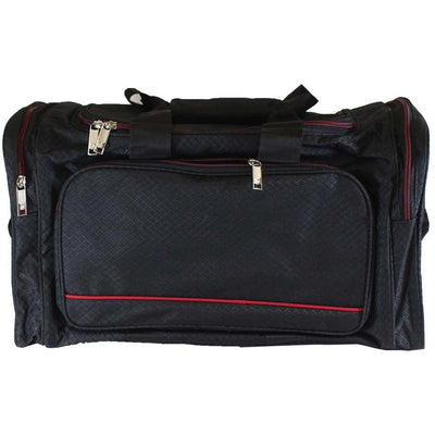 Diamond Pattern Black Zipper Bag with 4 Large Compartments - AB-44112 - ToolUSA