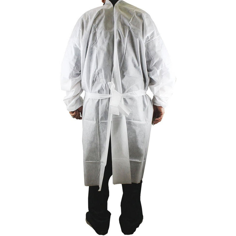 Disposable White Gown (Pack of: 10) - DC4-Z10 - ToolUSA