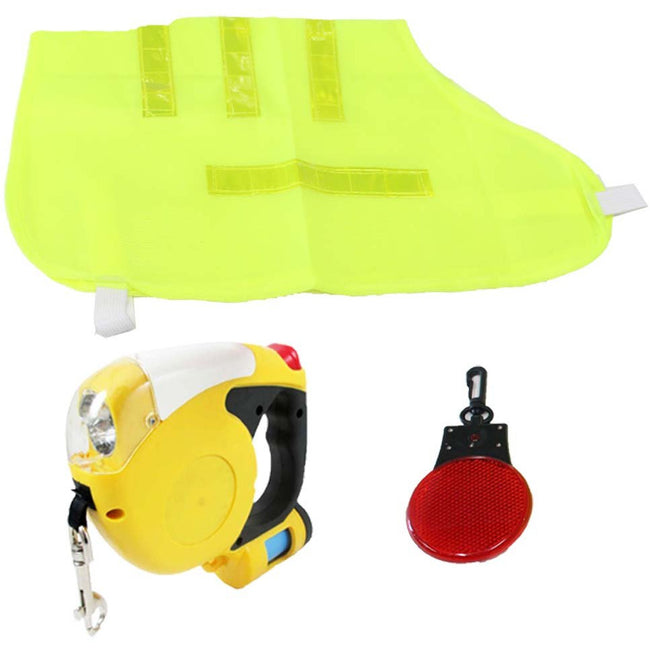 Dog Walking Kit with Reflective Pet Vest, Leash and Light - ToolUSA