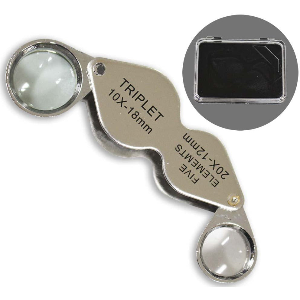 Double Ended Chrome Jeweler's Loupe -10X and 20X Power - MG-92520 - ToolUSA