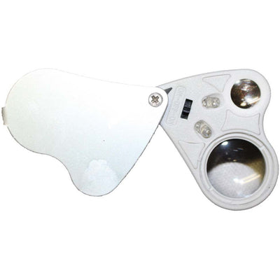Double Lens Loupe with LED Light - 30X and 60X Power - TJ-92521 - ToolUSA